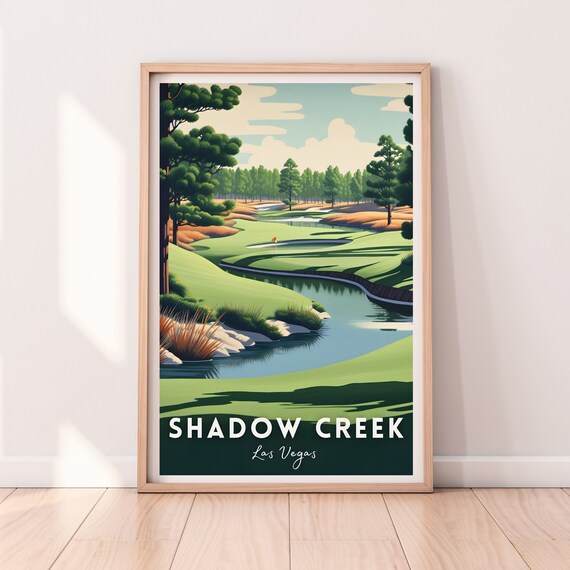 Shadow Creek Travel Poster Shadow Creek Wall Art Print Shadow Creek Travel Art Poster Shadow Creek Golf Course Poster