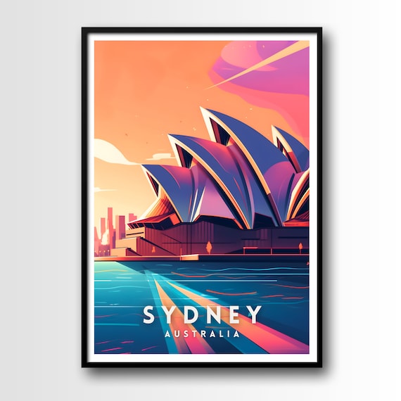 Sydney Travel Art Poster