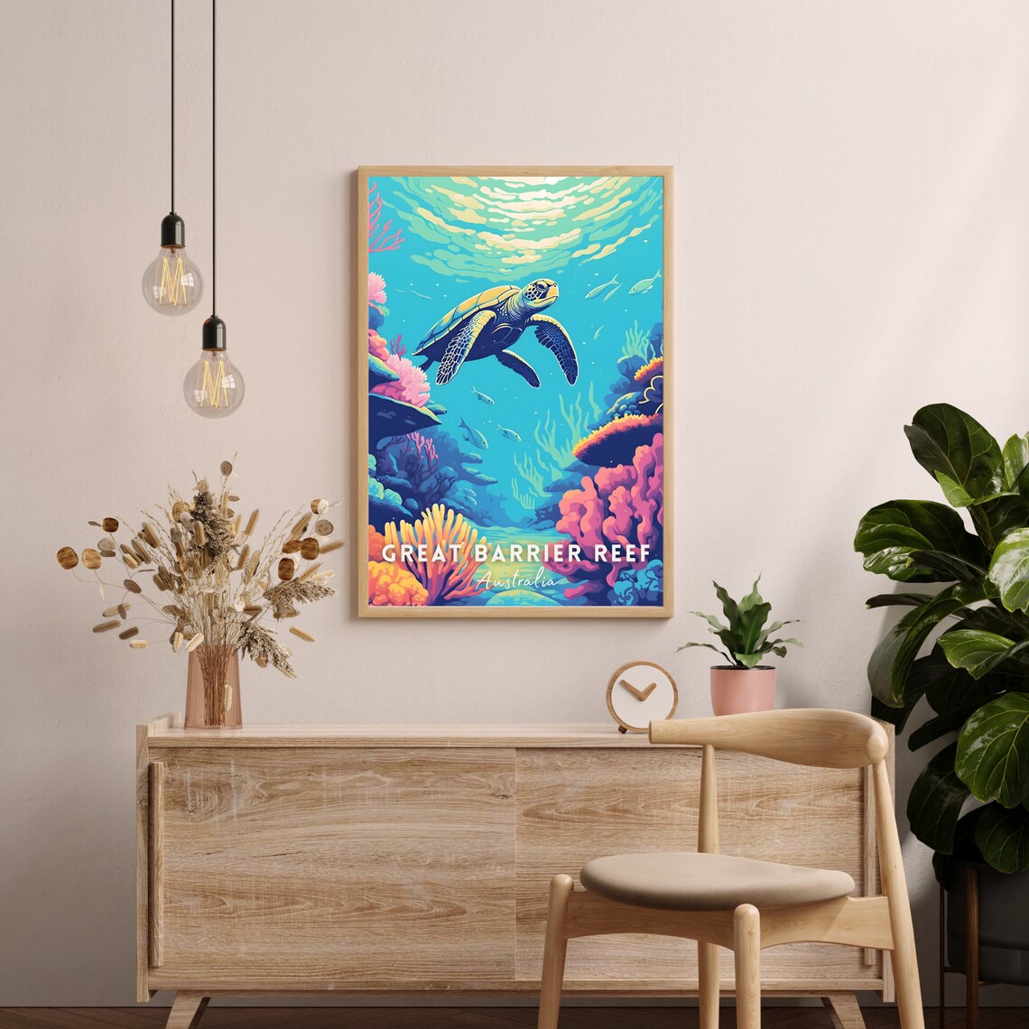 Great Barrier Reef Travel Poster, Great Barrier Reef Art Print - Image 2