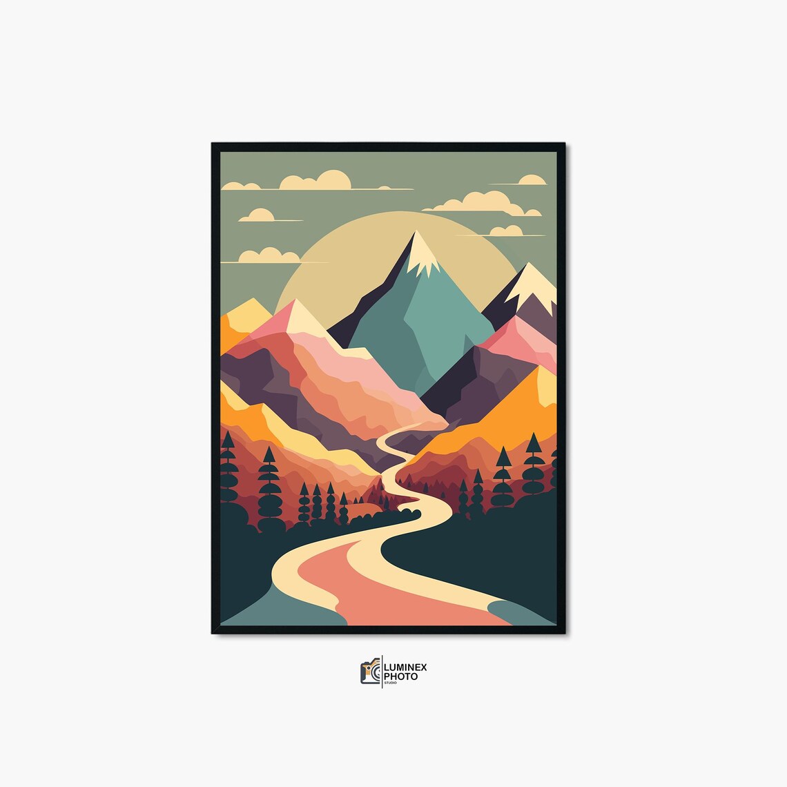 Snow Mountain Abstract Photography Art Print