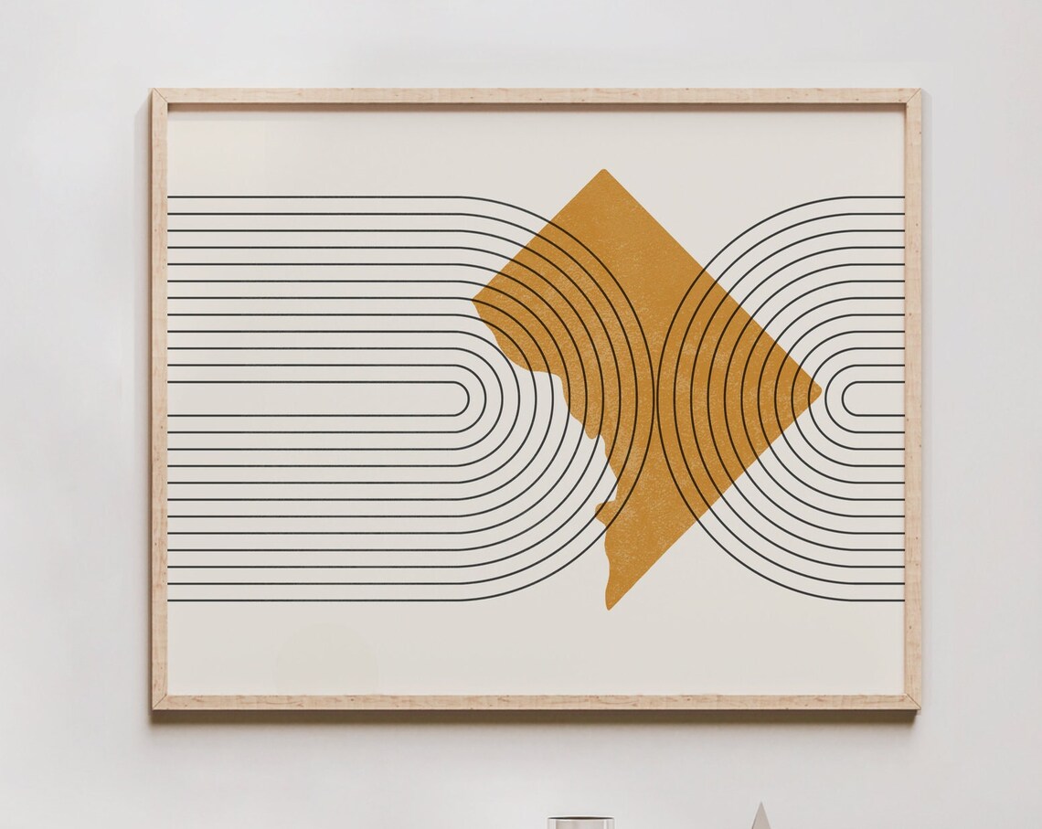 Washington DC Boho Art Print, Neutral Decor