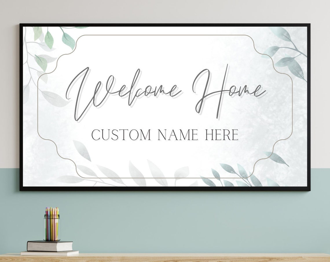 Customized Frame Tv Art Personalized Frame Tv Art Welcome Home Sign Nature Art Tv Airbnb Host Real Estate Showing - Image 4