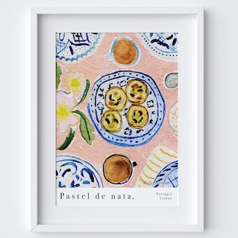 Pastel De Nata - Watercolour Art