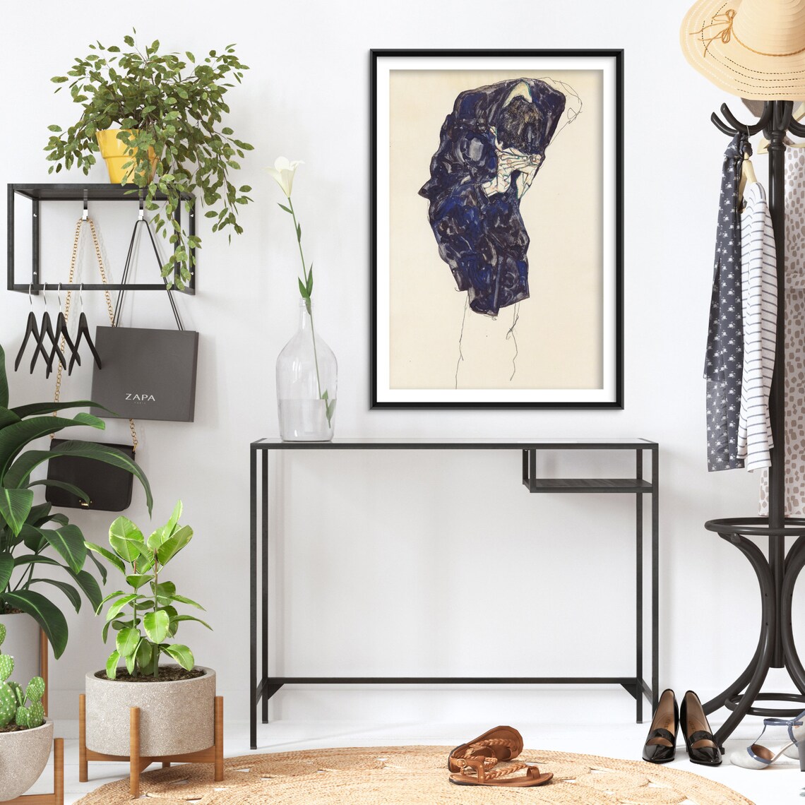 Egon Schiele Herabgebeugter Otto Benesch Art Print - Image 2