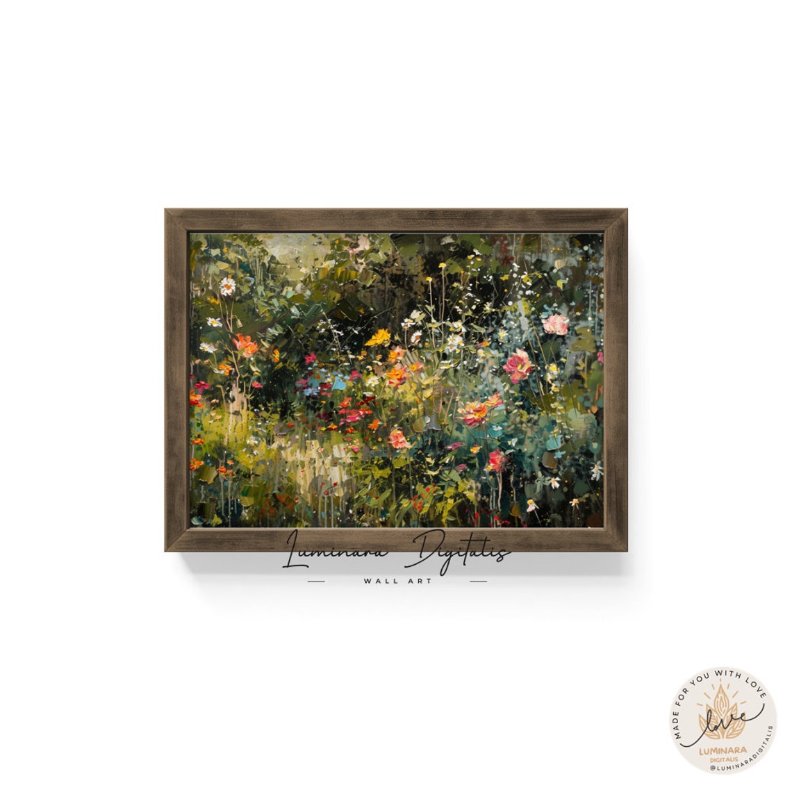 Impressionist Garden Blooms Colorful Wildflower Meadow Art Poster - Image 6