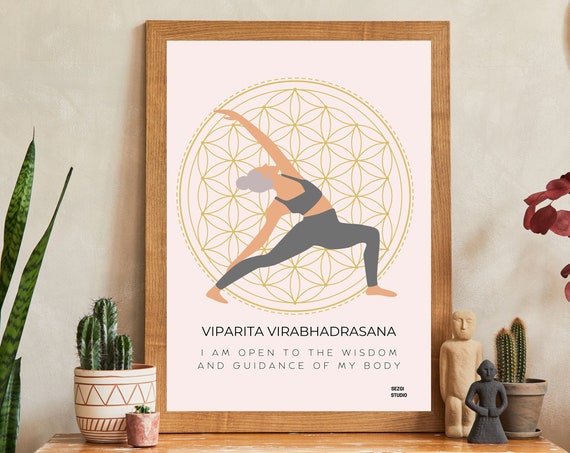 Yoga Pose Wall Artdigital Downloadaesthetic Arti Am Open To My Wisdom Affirmation Postermeditation Printancient Knowledge Poster