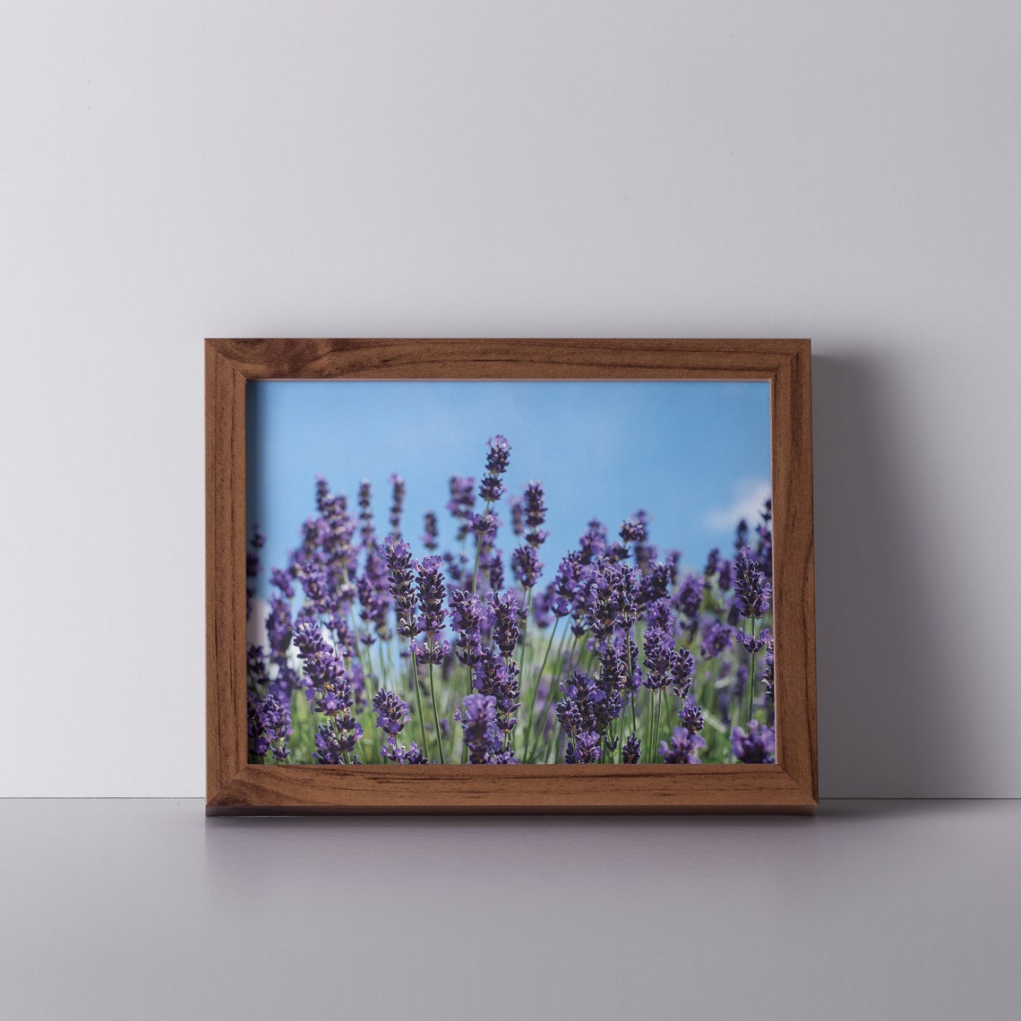 Lavender Field Blue Sky Photography Purple Flower Nature Poster - Image 2