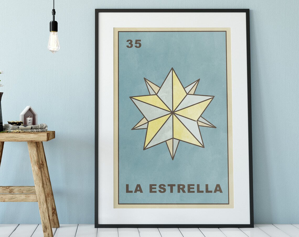 La Estrella Card Star Tarot Poster Print