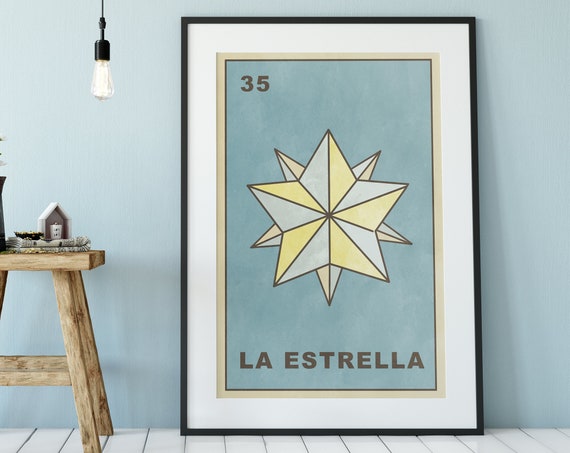 La Estrella Card Star Tarot Poster Print