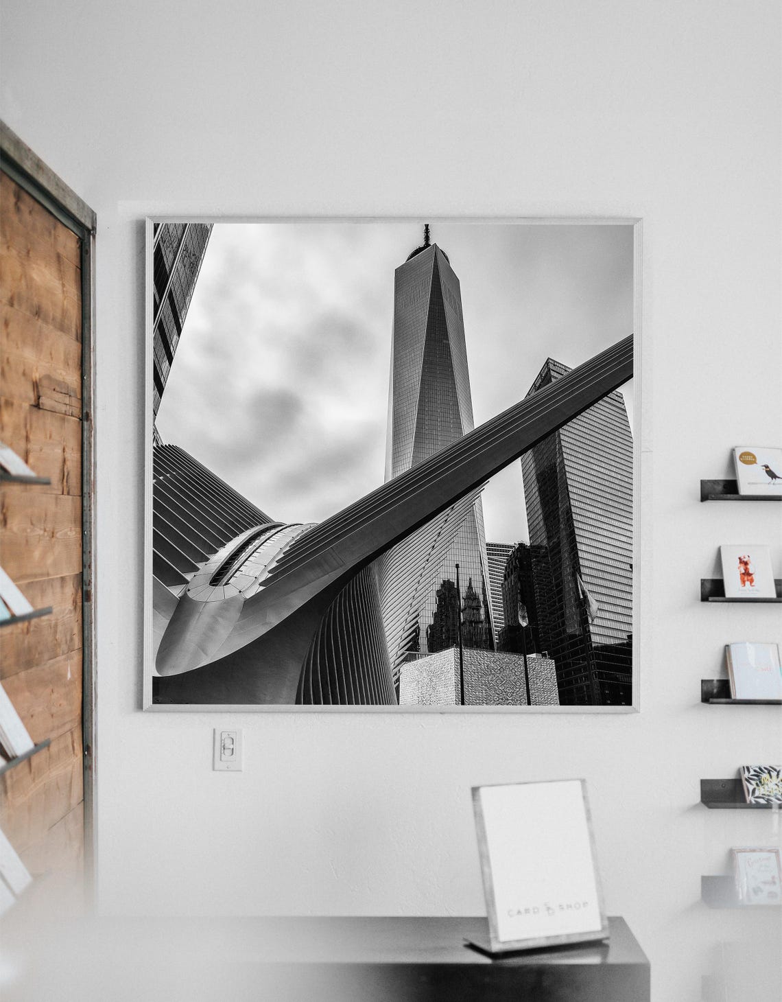 One World Trade Center Oculus Black And White Architecture Poster