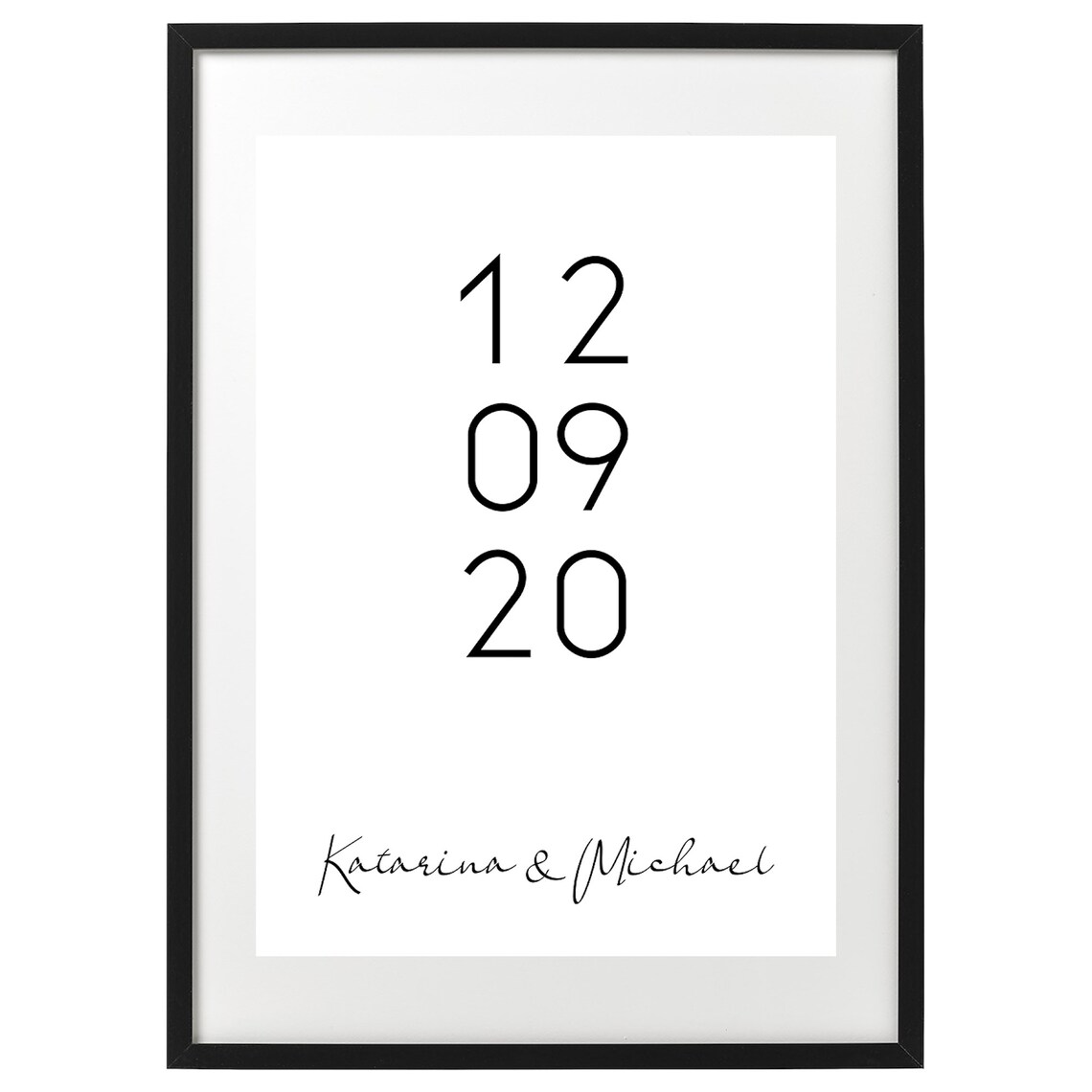 Date Wedding Anniversary Names Personalized Poster - Image 2