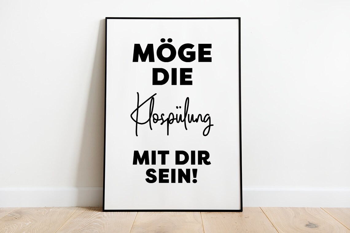 May The Toilet Flush Be With You Poster Print