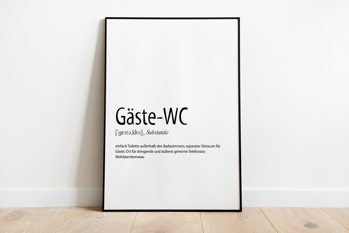 Guest Toilet Funny Definition Bathroom Poster