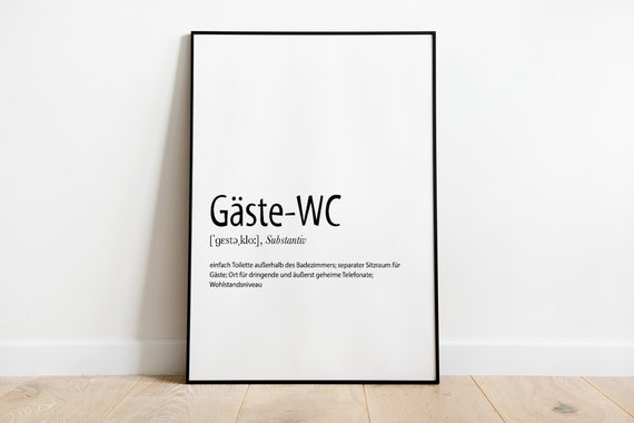 Guest Toilet Funny Definition Bathroom Poster