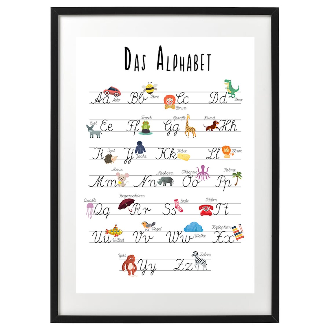 Alphabet Children Learning Poster, Kids Room Art Print - Image 2