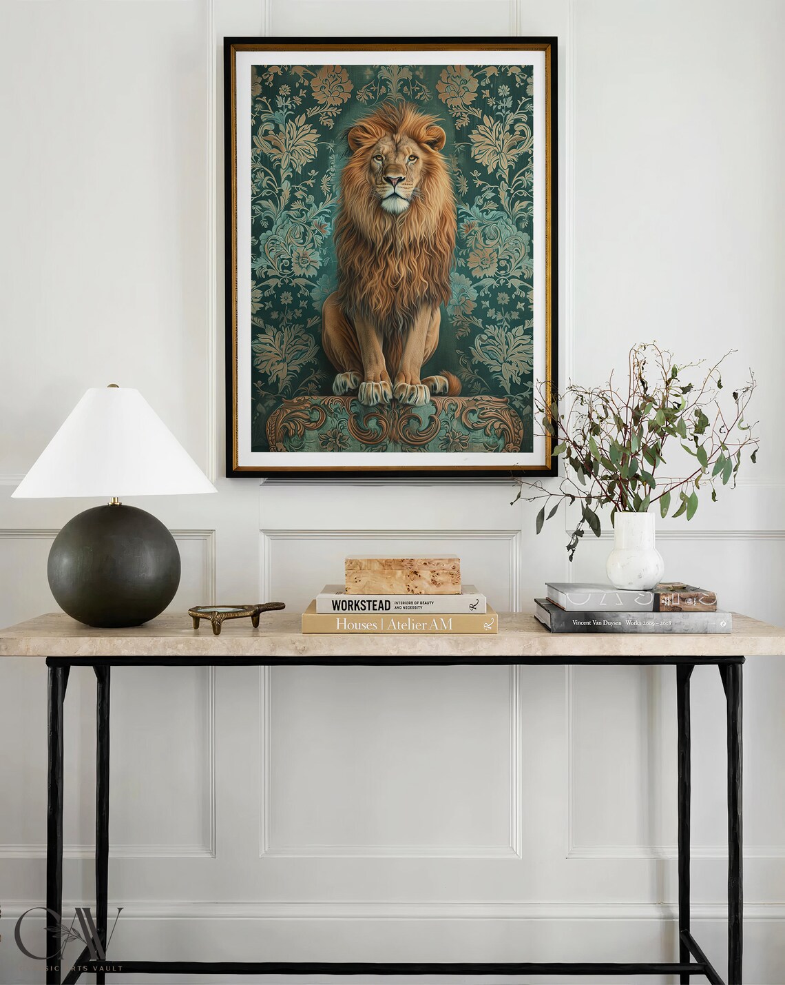 William Morris Inspired Lion Art Print, Home Decor - Image 4