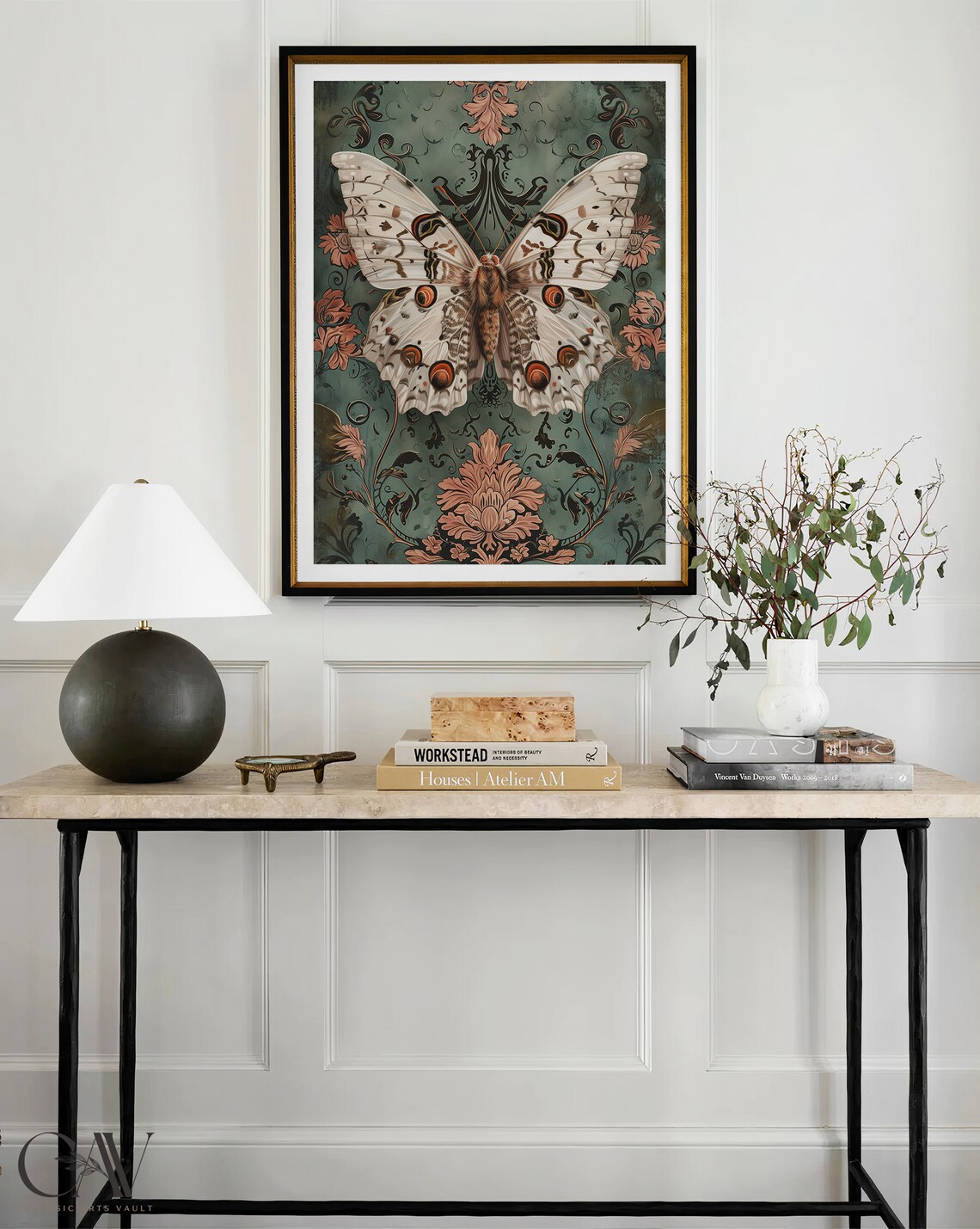 William Morris Inspired Butterfly Art Print - Image 4