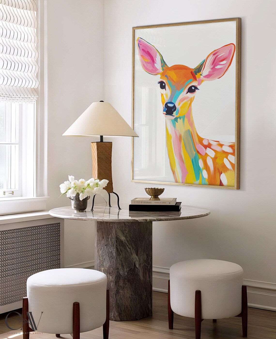 Colorful Fawn Portrait Modern Pop Art Wildlife Animal Poster - Image 4