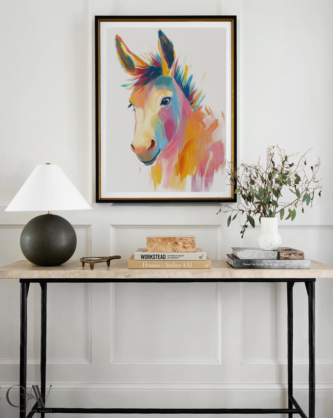 Colorful Donkey Portrait Modern Pop Art Wildlife Animal Poster - Image 4
