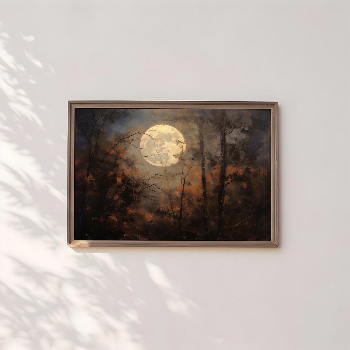 Halloween Autumn Landscape Painting, Vintage Wall Print - Image 3