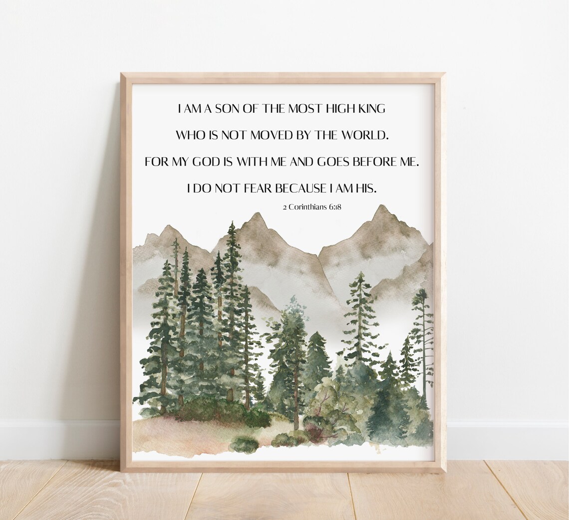 I Am A Son Of The King Scripture Art Print