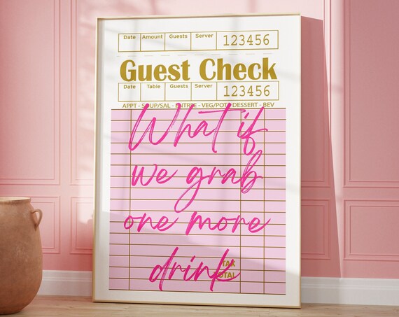 What If We Grab One More Drink? Bar Cart Poster