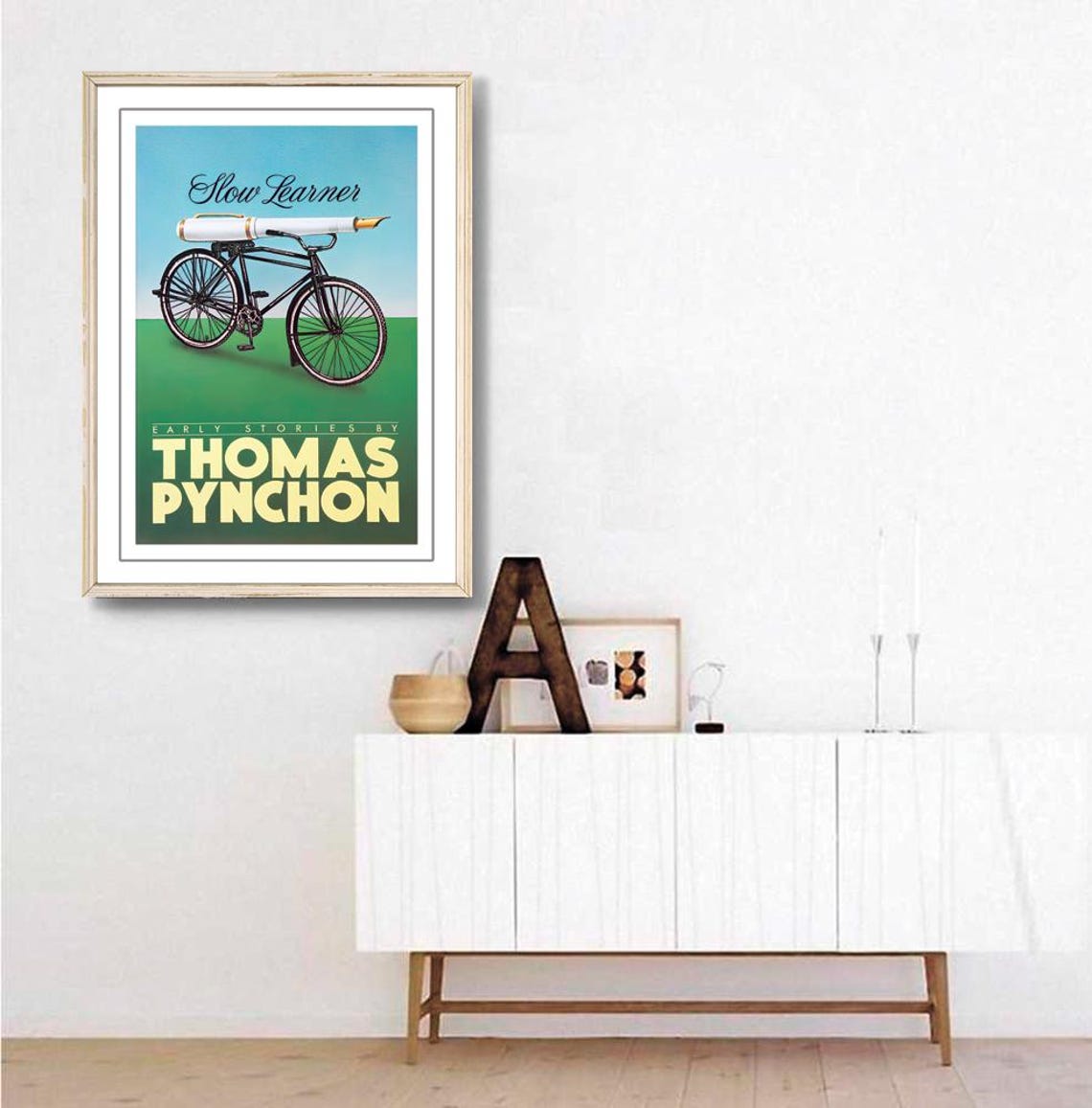 Thomas Pynchon Slow Learner Book Cover Bicycle Pen Literature Poster - Image 2