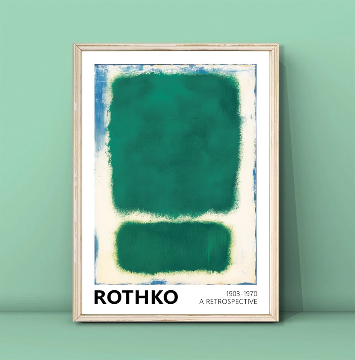 Mark Rothko Green Blue Beige Exhibition Poster