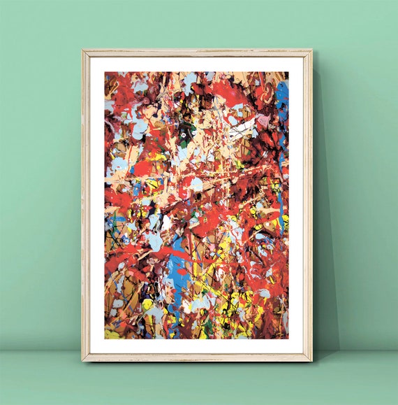 Jackson Pollock Abstract Print Art Exhibition Print Pollock Print Pollock Wall Art Abstract Expressionism Action Painting