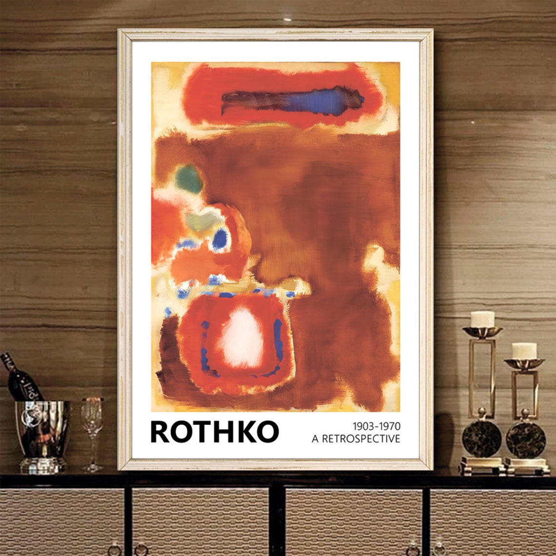 Mark Rothko Red Brown Abstract Retrospective Color Field Art Poster - Image 2