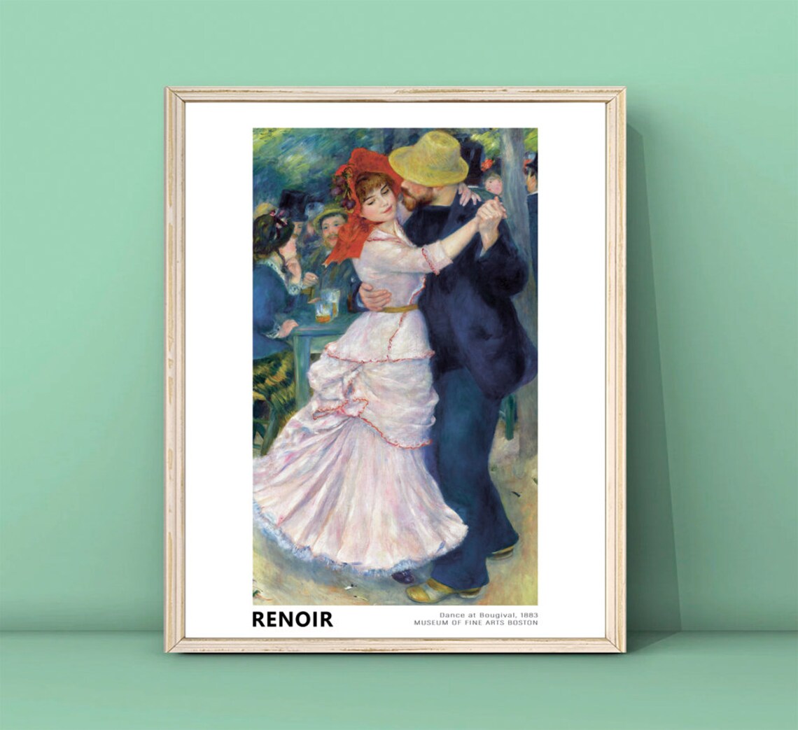 Renoir Dance At Bougival, Impressionist Art Print