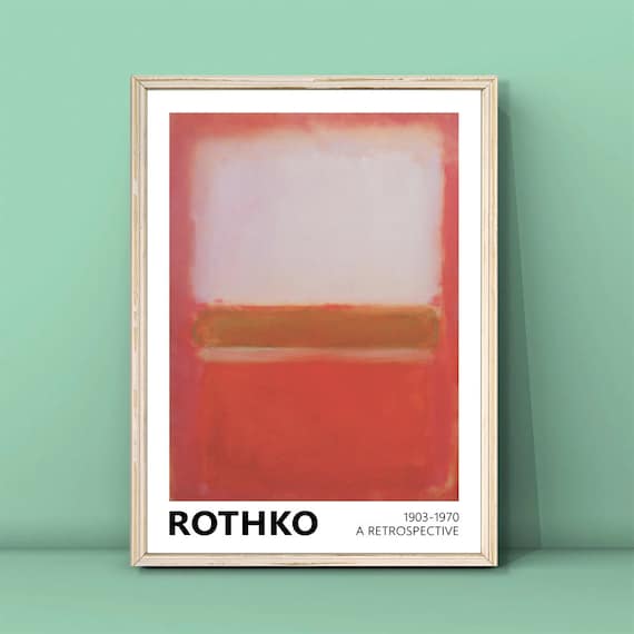 Mark Rothko White Pink And Mustard Abstract Art Exhibition Poster