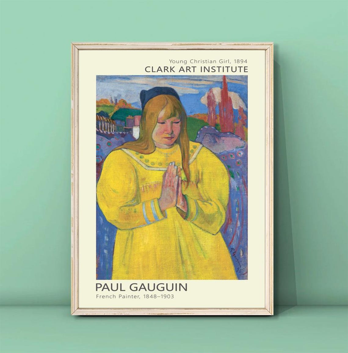 Paul Gauguin Young Christian Girl 1894 Clark Museum Art Poster