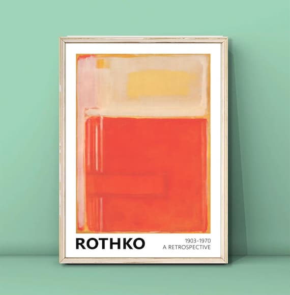 Mark Rothko Orange Red Color Field Retrospective Abstract Art Poster