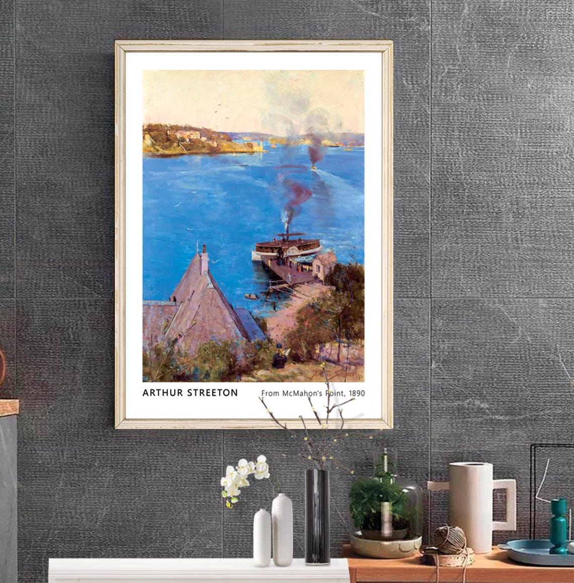 Arthur Streeton From McMahons Point 1890 Harbour Painting Art Poster - Image 2