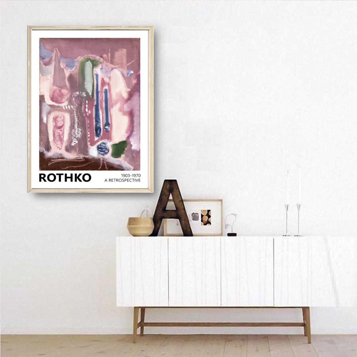 Mark Rothko Mauve Abstract Art Retrospective Exhibition Poster - Image 3