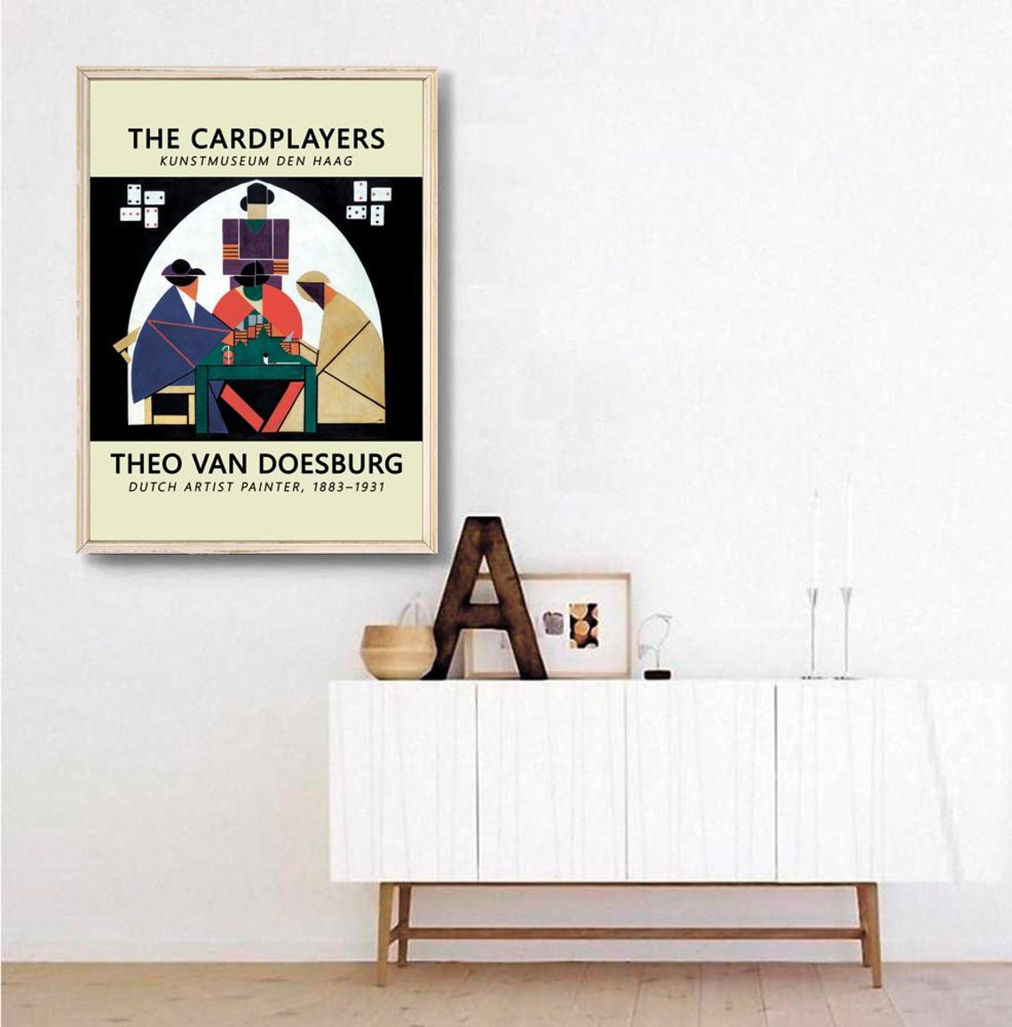 Theo Van Doesburg The Cardplayers Geometric De Stijl Artwork Poster - Image 3