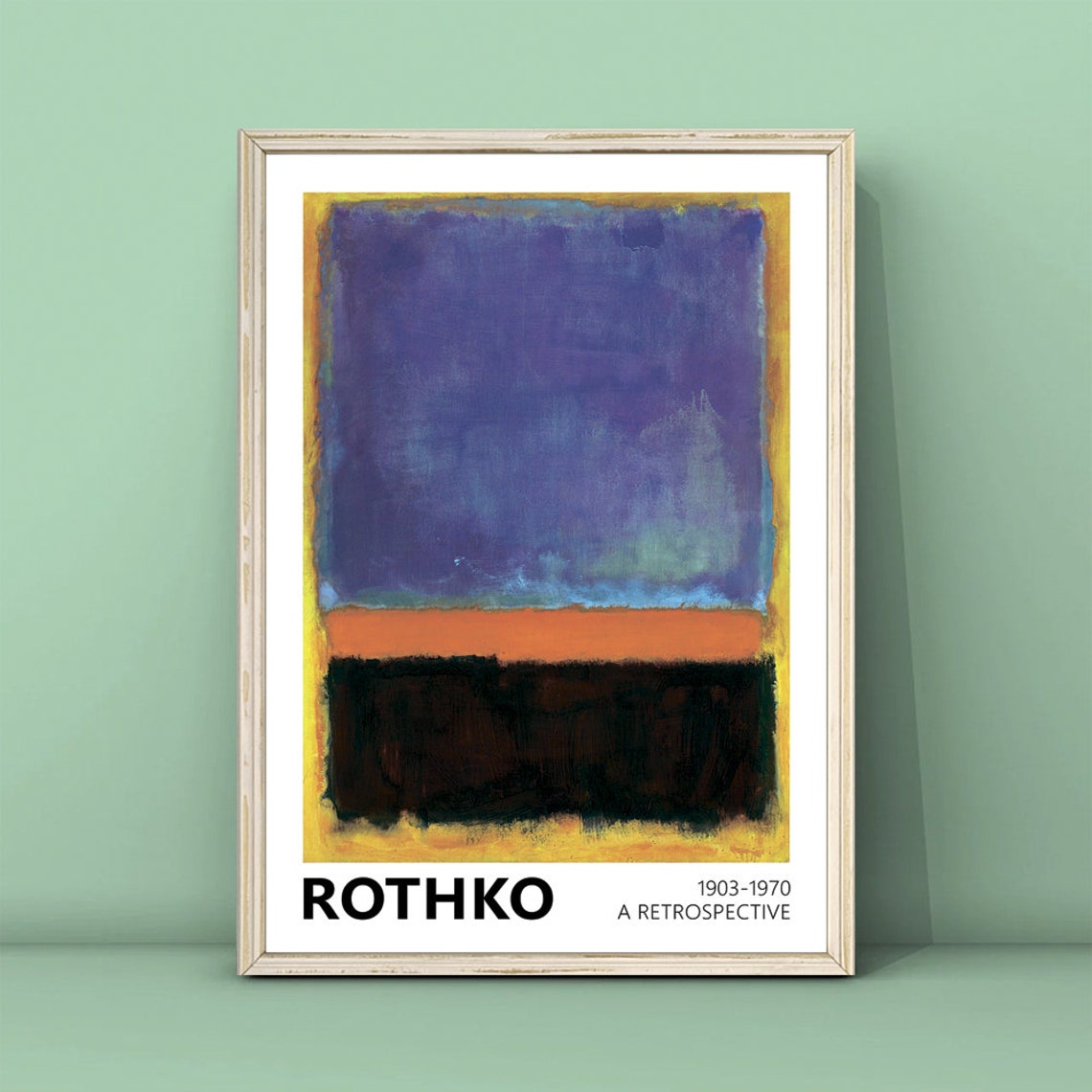 Mark Rothko Purple And Black Abstract Retrospective Art Poster