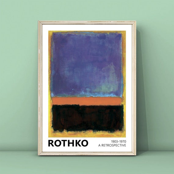 Mark Rothko Print Art Exhibition Poster Modern Wall Art Rothko Reproduction Prints Minimalism Print Art Rothko Wall Art Download