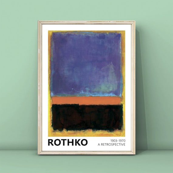 Mark Rothko Purple And Black Abstract Retrospective Art Poster