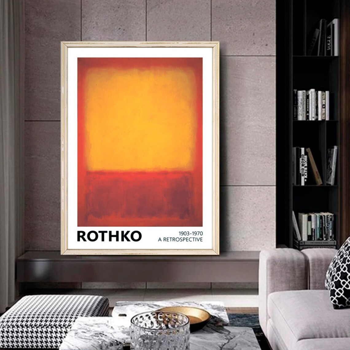 Mark Rothko Red And Yellow Art Print, Minimalism - Image 2