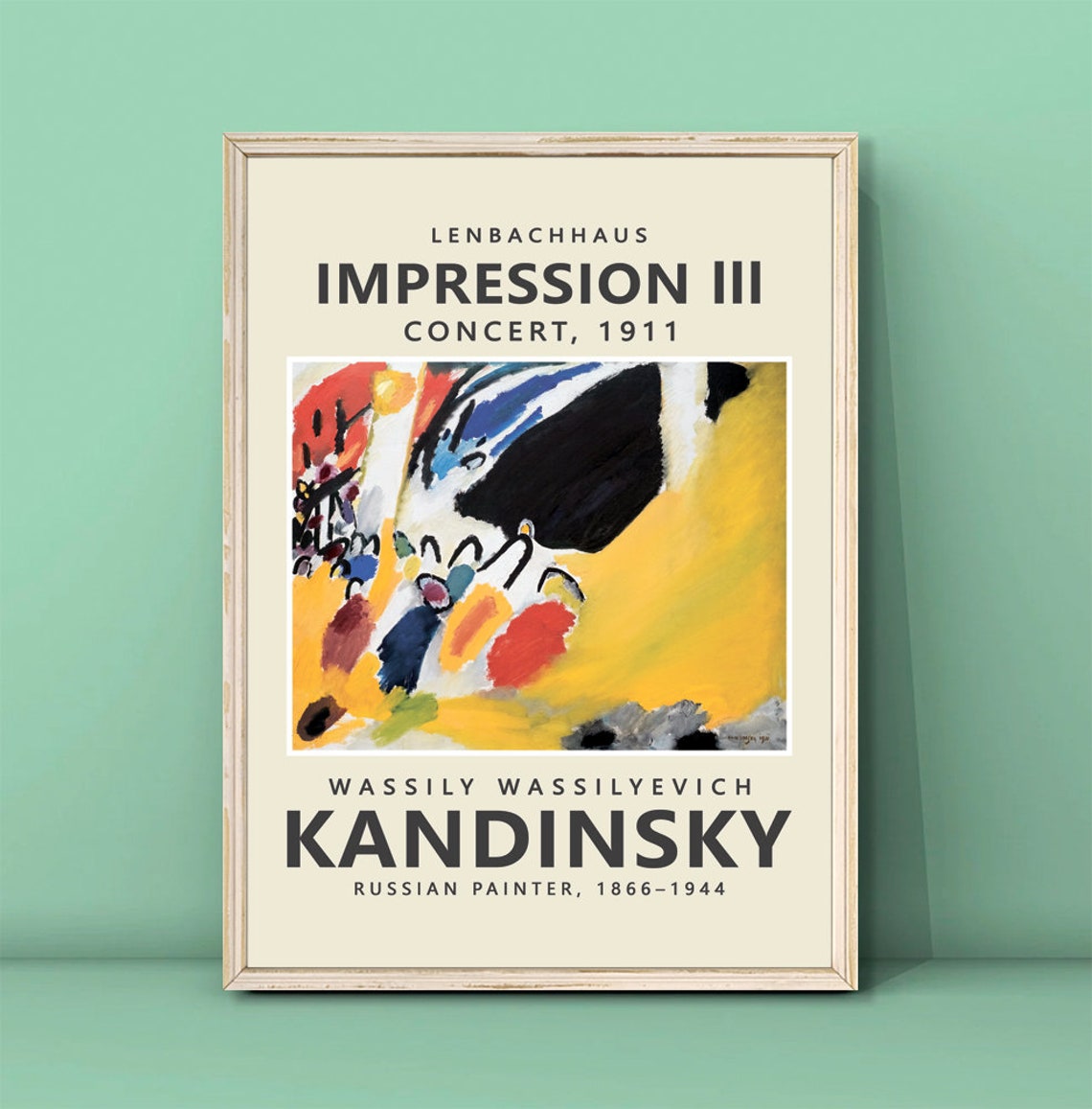 Wassily Kandinsky Impression III Concert 1911 Abstract Art Poster
