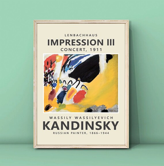 Wassily Kandinsky Impression Lll Concert 1911 Print Kandinsky Painting Expressionism Poster Geometric Abstract Print Download