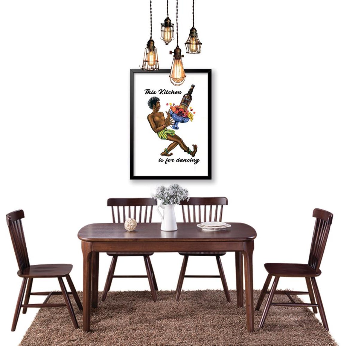 This Kitchen Is For Dancing Vintage Dancer Kitchen Quote Poster - Image 3