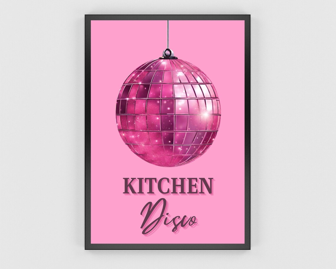 Kitchen Disco Poster Print, Retro Style Decor - Image 3