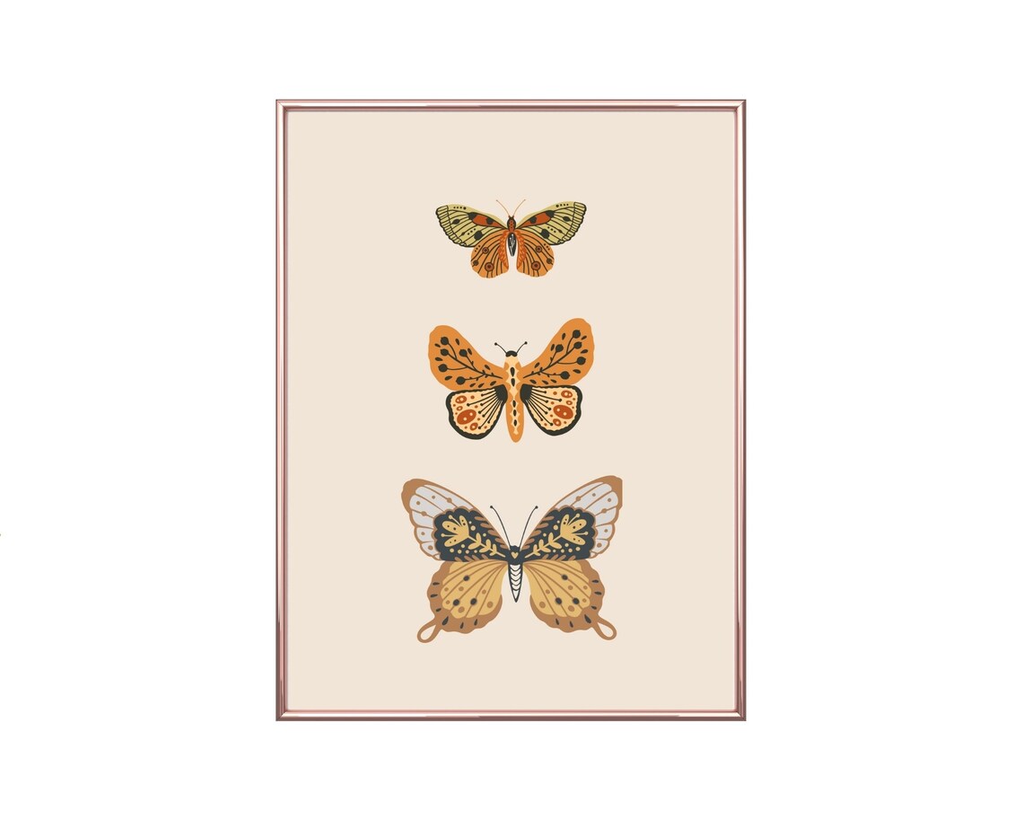 Butterfly Print, Mid Century Retro Art Print - Image 2