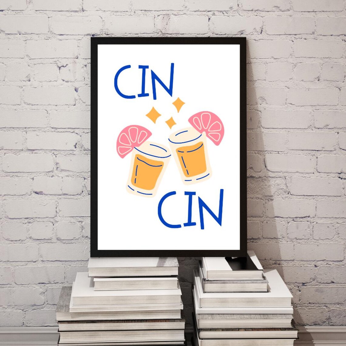 Cin Cin Italian Cocktail Poster, Fun Bar Decor - Image 4