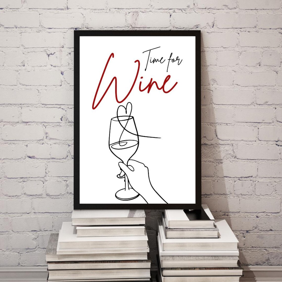 Time For Wine Quote Poster, Motivational Art - Image 4