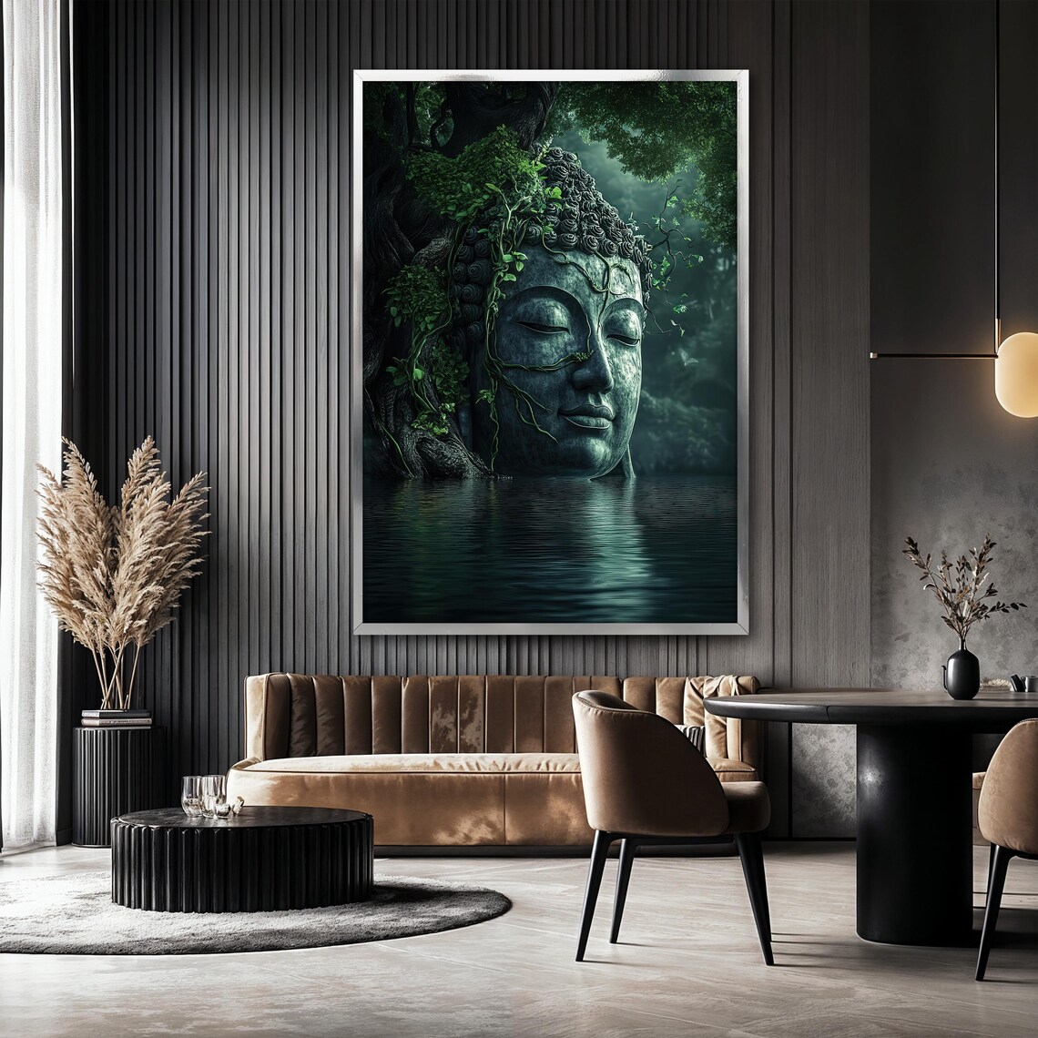 Nature Buddha Painting, Zen Meditation Room Decor - Image 2