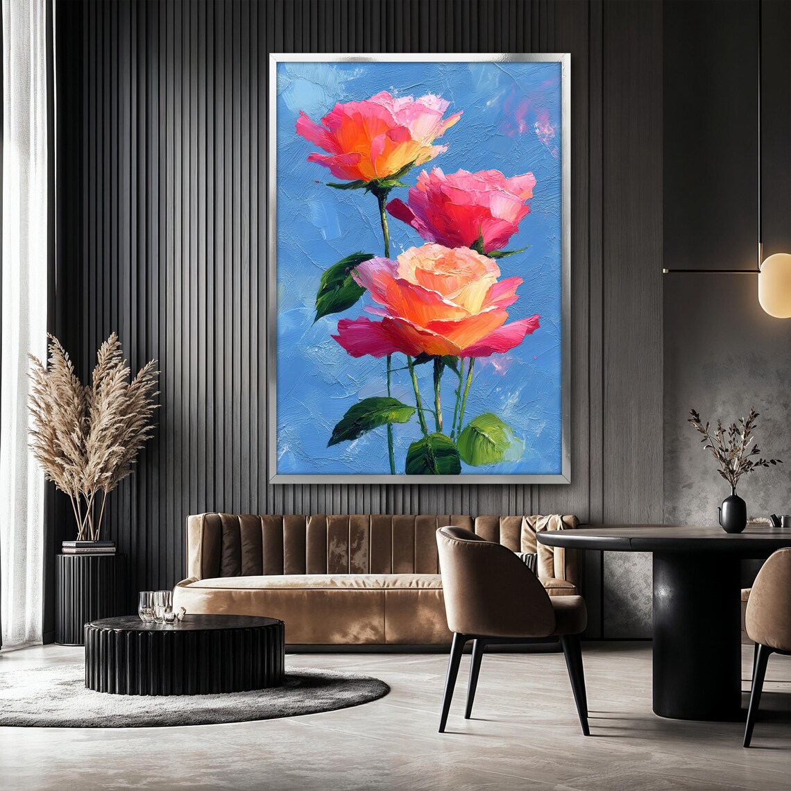 Vibrant Rose Painting, Modern Botanical Art Print - Image 2